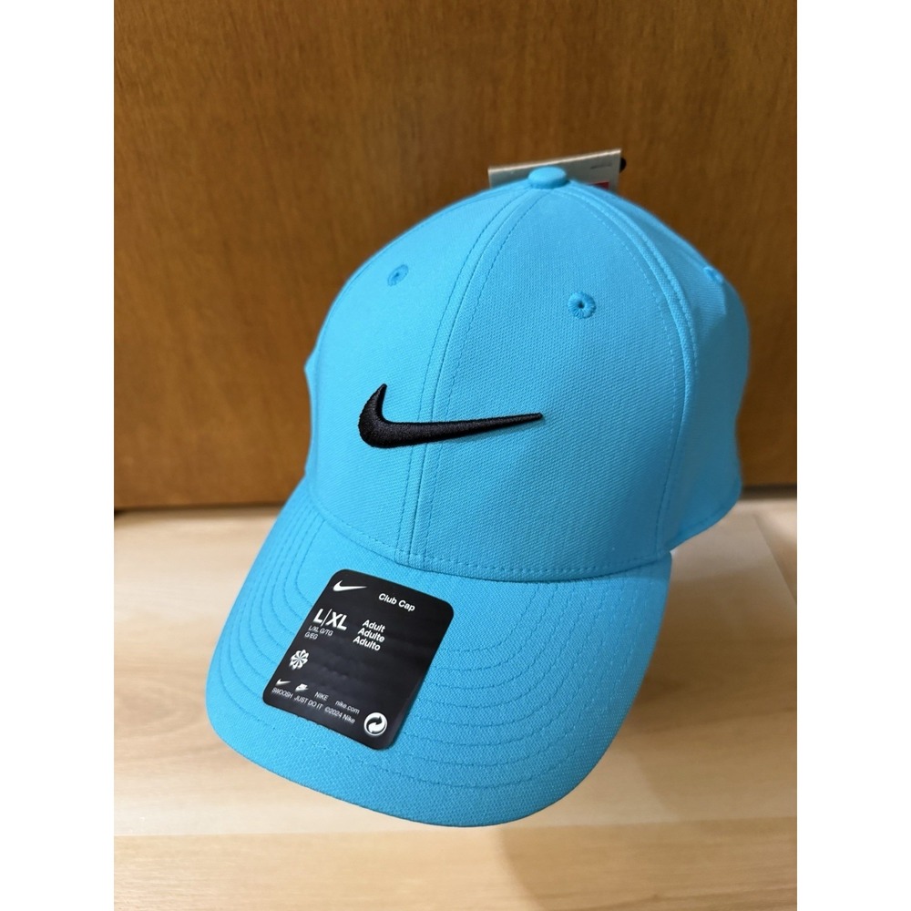 Nike Dri-FIT Club Cap Adult Unisex Swoosh Hat L/XL, Teal Blue NWT Hat